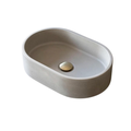Light Grey Oval Bathroom Vessel Sink