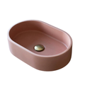 Dusty Rose Oval Bathroom Vessel Sink
