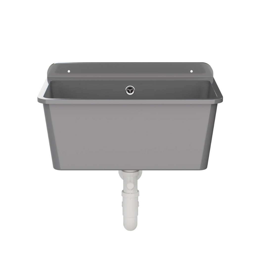 Grey Wall-Mounted Deep Basin Utility Sink